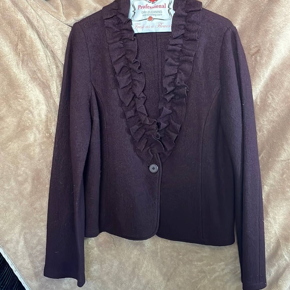 Ann Taylor Loft Plum Jacket - Blazer Size L